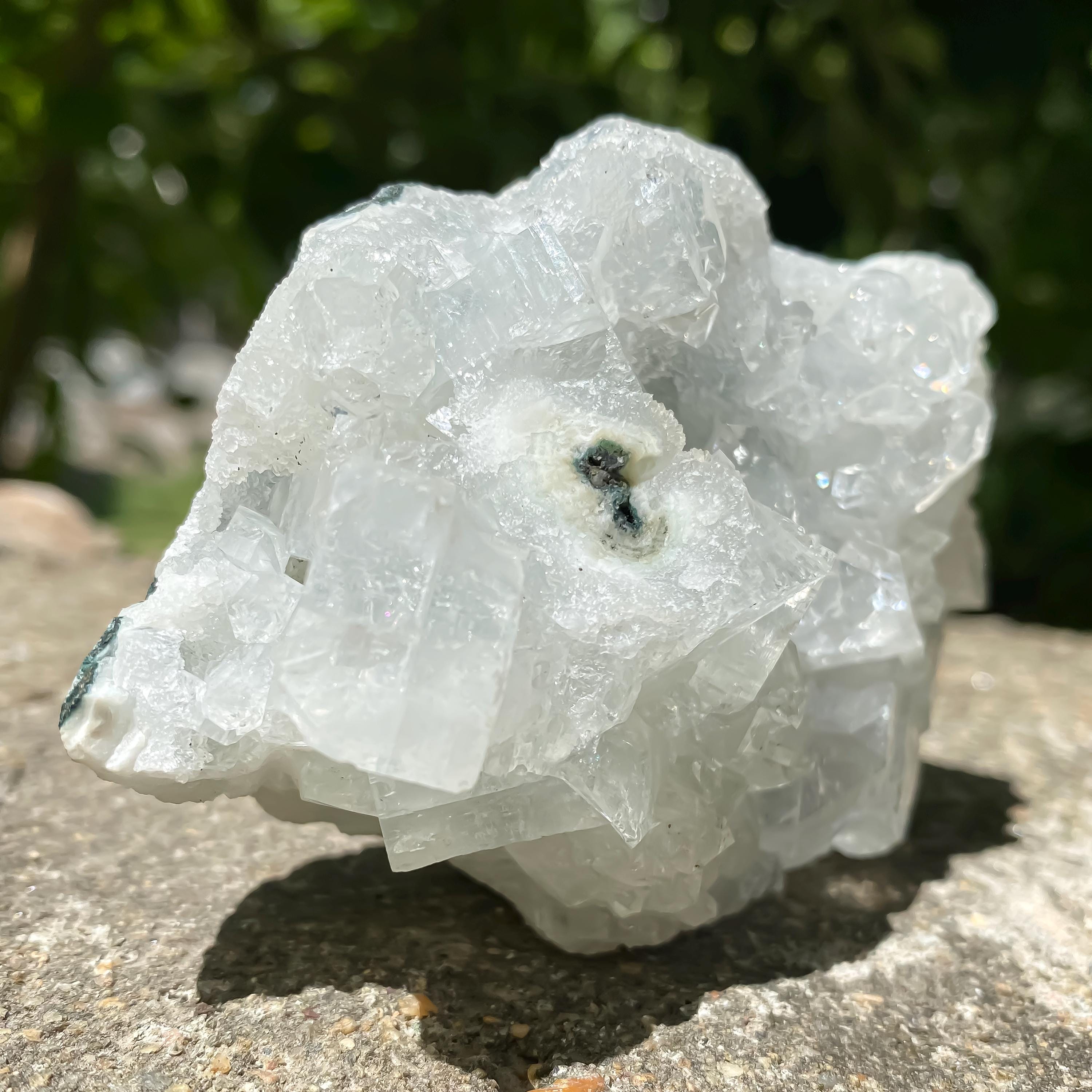 Natural Apophyllite Crystal Cluster  Clear Sparkling Healing Stone for Meditation & Energy Cleansing