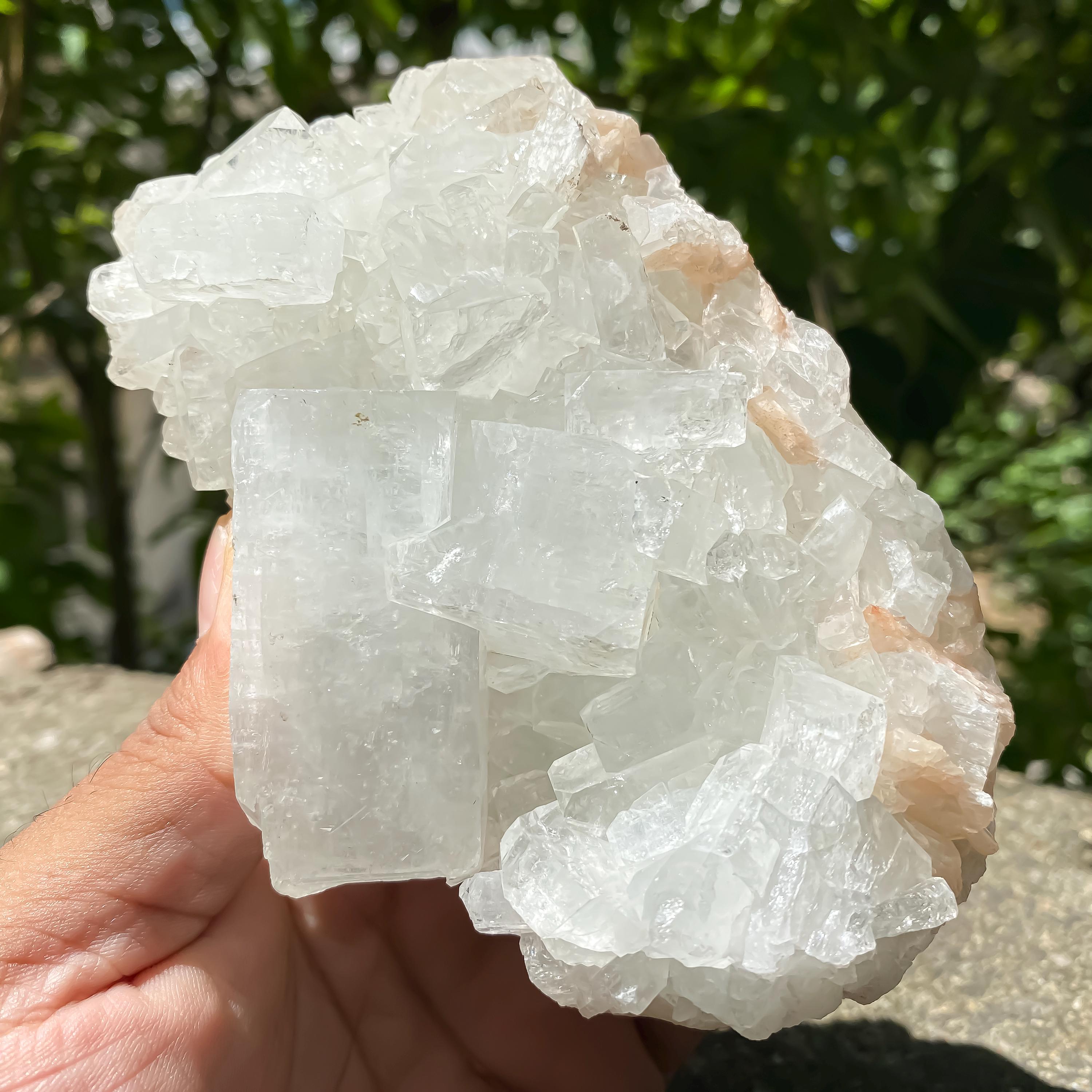 Natural White Apophyllite Cluster  593gm Druzy Crystal  Reiki Healing Stone Rough