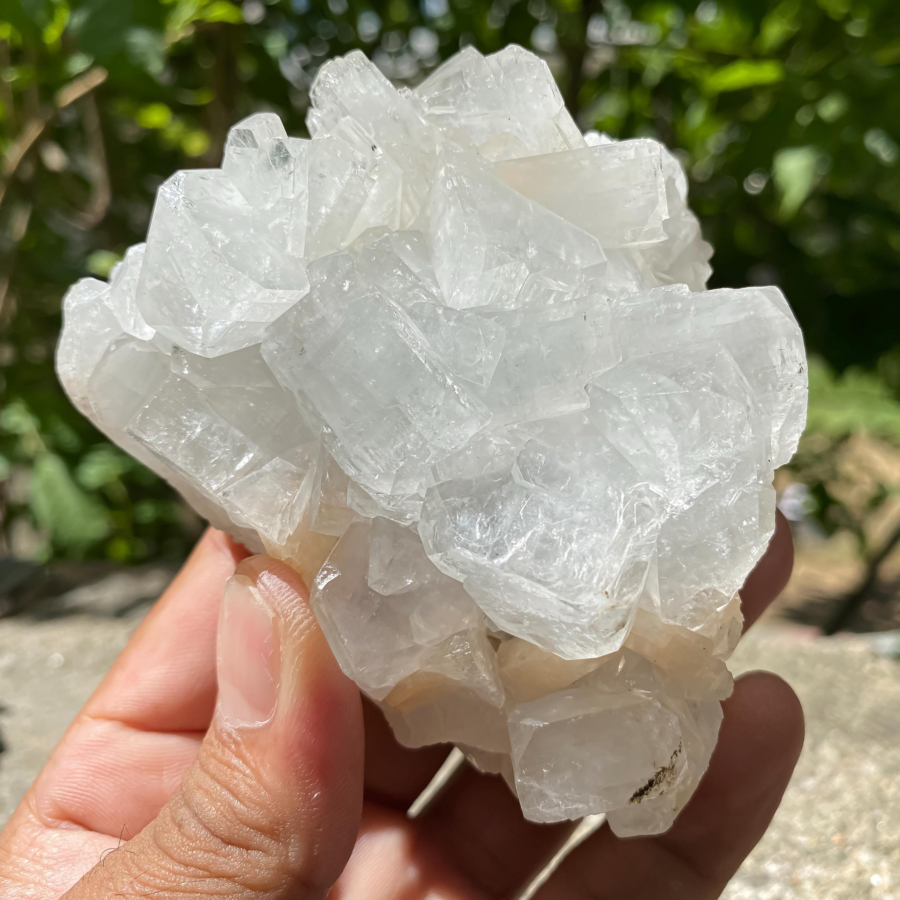 Natural White Apophyllite Crystal  Raw Cluster  Meditation & Healing Stone Decor Rough 296gm