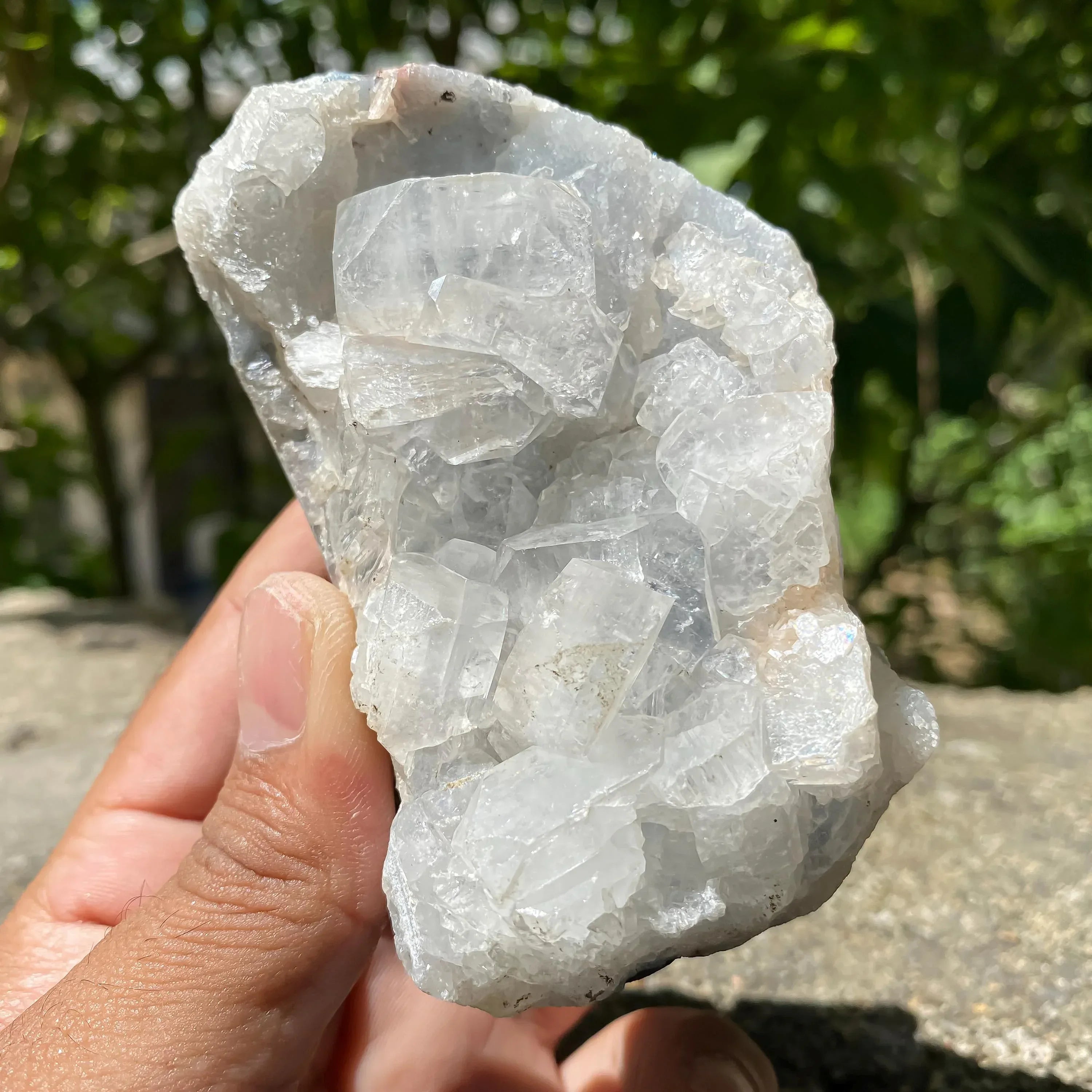 White Apophyllite Crystal Cluster 265gm Natural Rough Druzy Mineral Specimen Zeolite