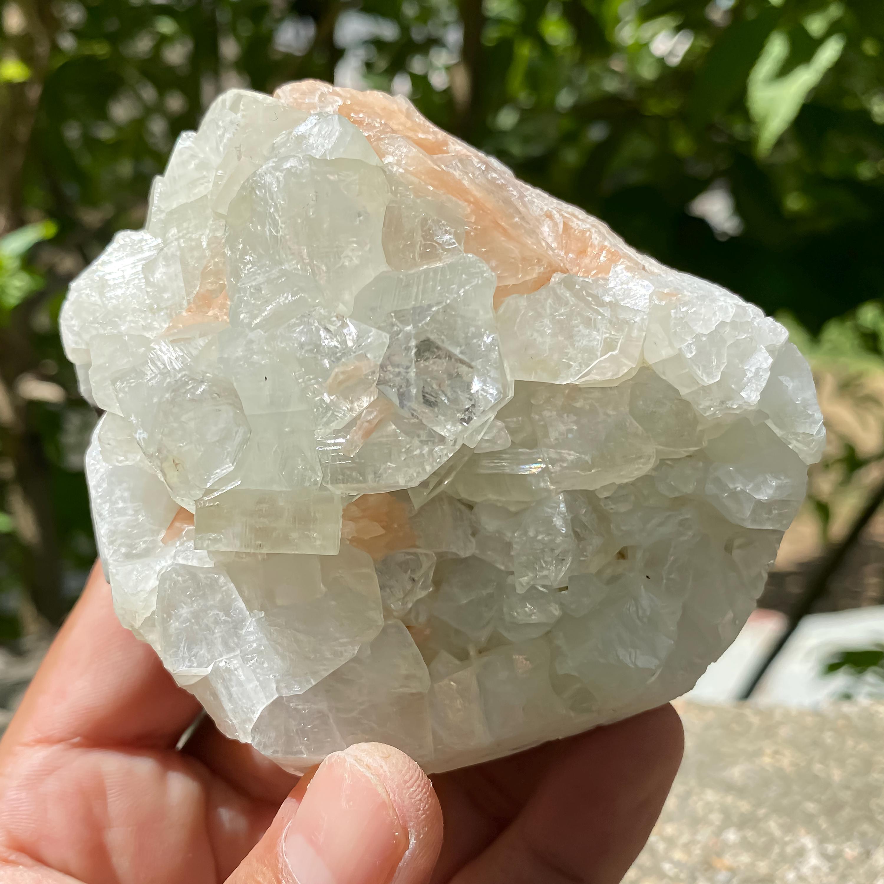 Raw White Apophyllite Cluster: 500gm Rare Crystal Specimen, Home Decor