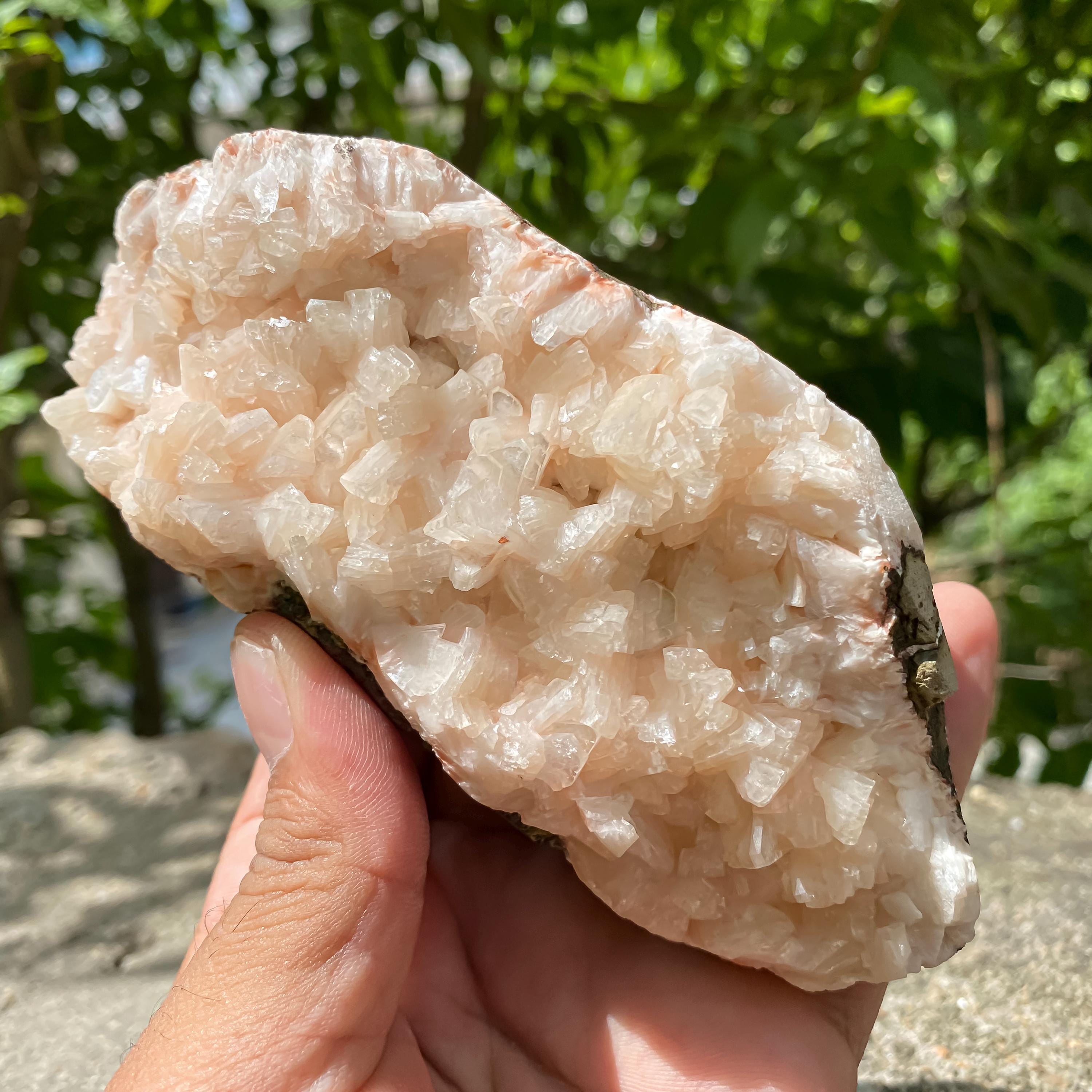 Raw Peach Stilbite Apophyllite Cluster: Healing Crystal Rough Minerals 450gm