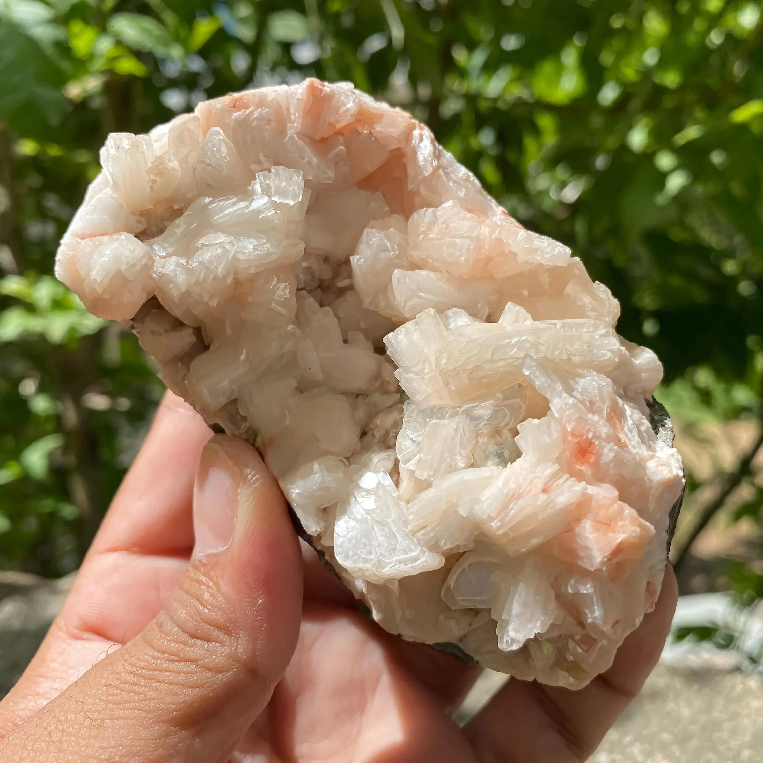 370gm Peach Stilbite Apophyllite Crystal Cluster with Stilbite Mineral Rough Healing Crystals Zeolite