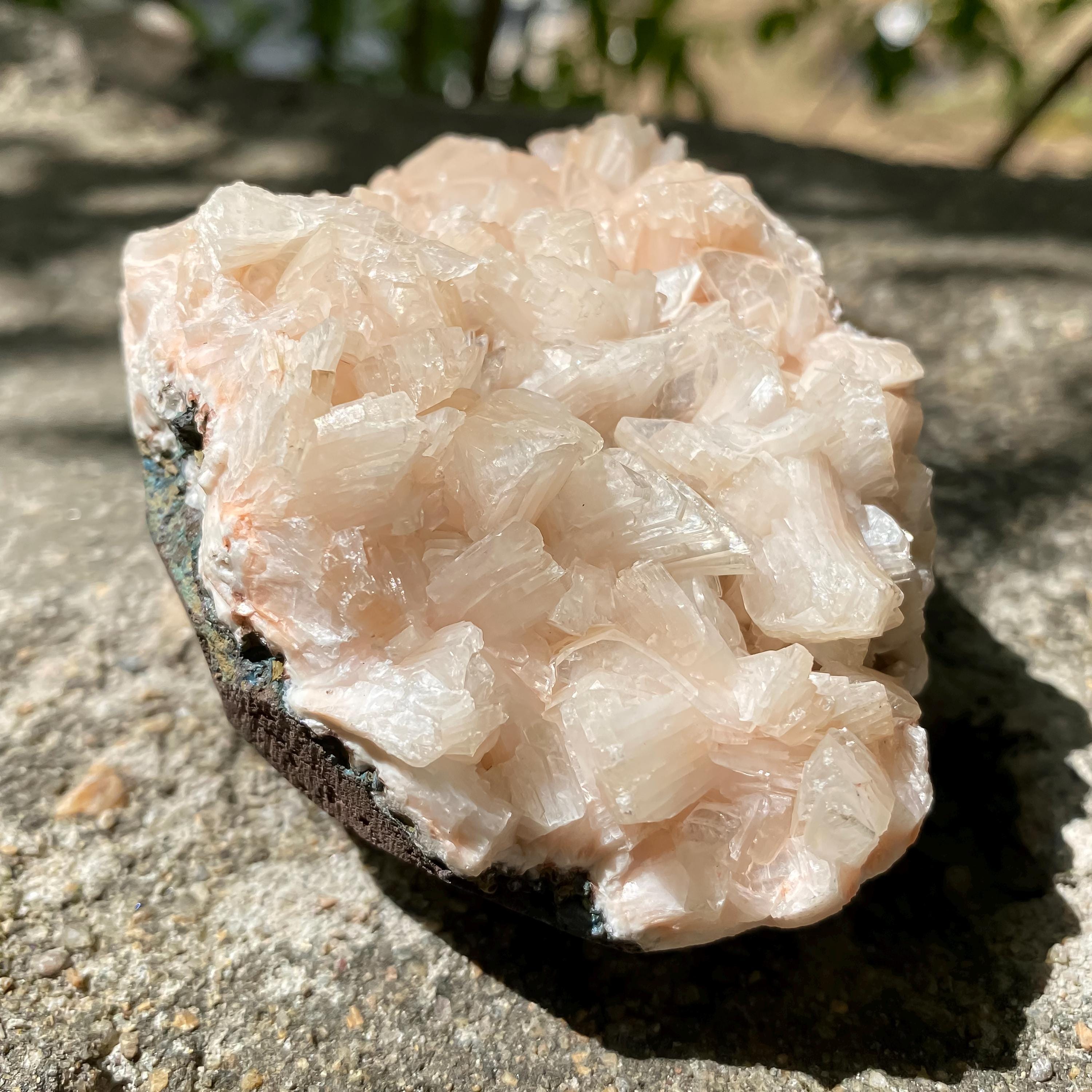 Peach Apophyllite Stilbite Reiki Healing Crystal, 310gm
