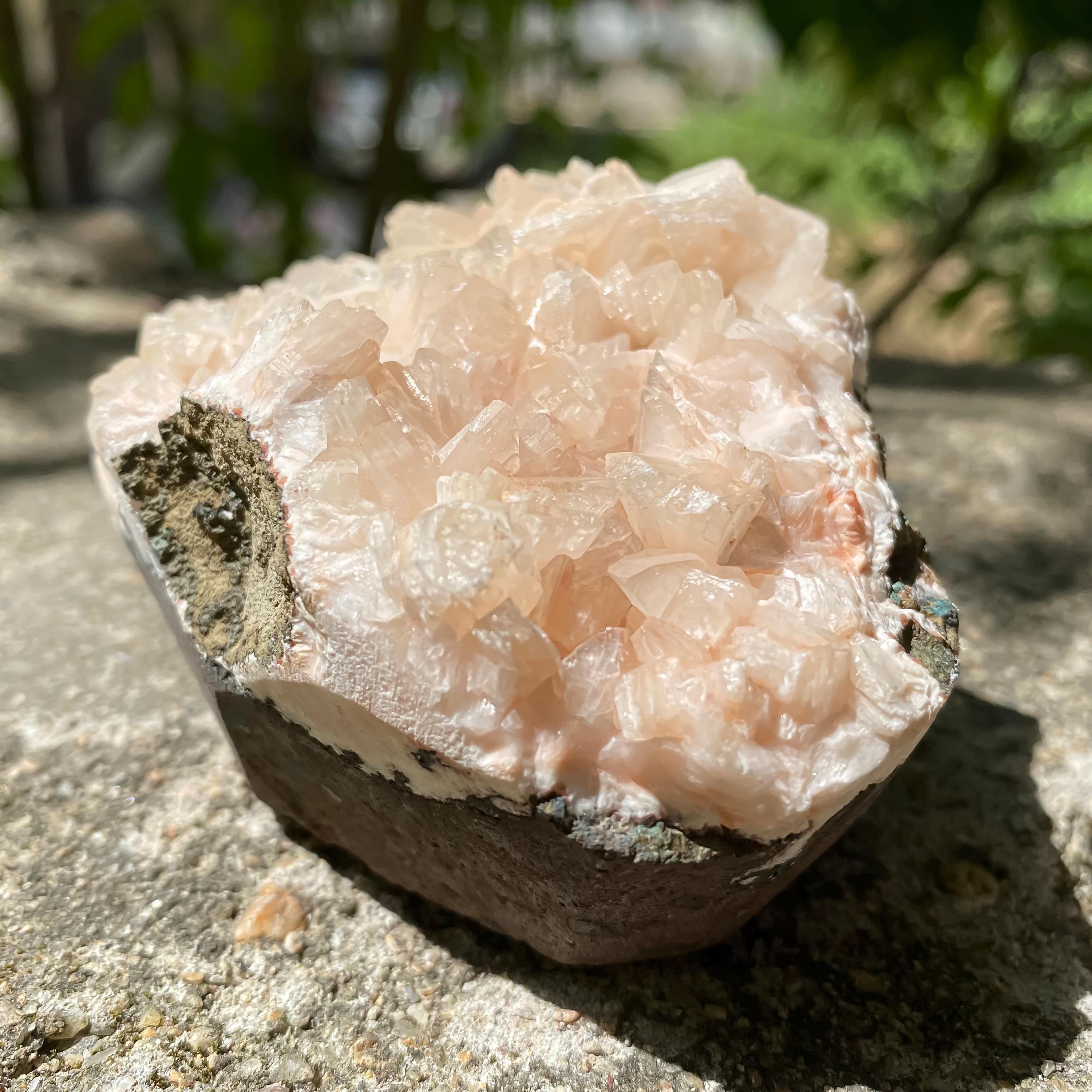 Peach Apophyllite Stilbite Reiki Healing Crystal, 310gm