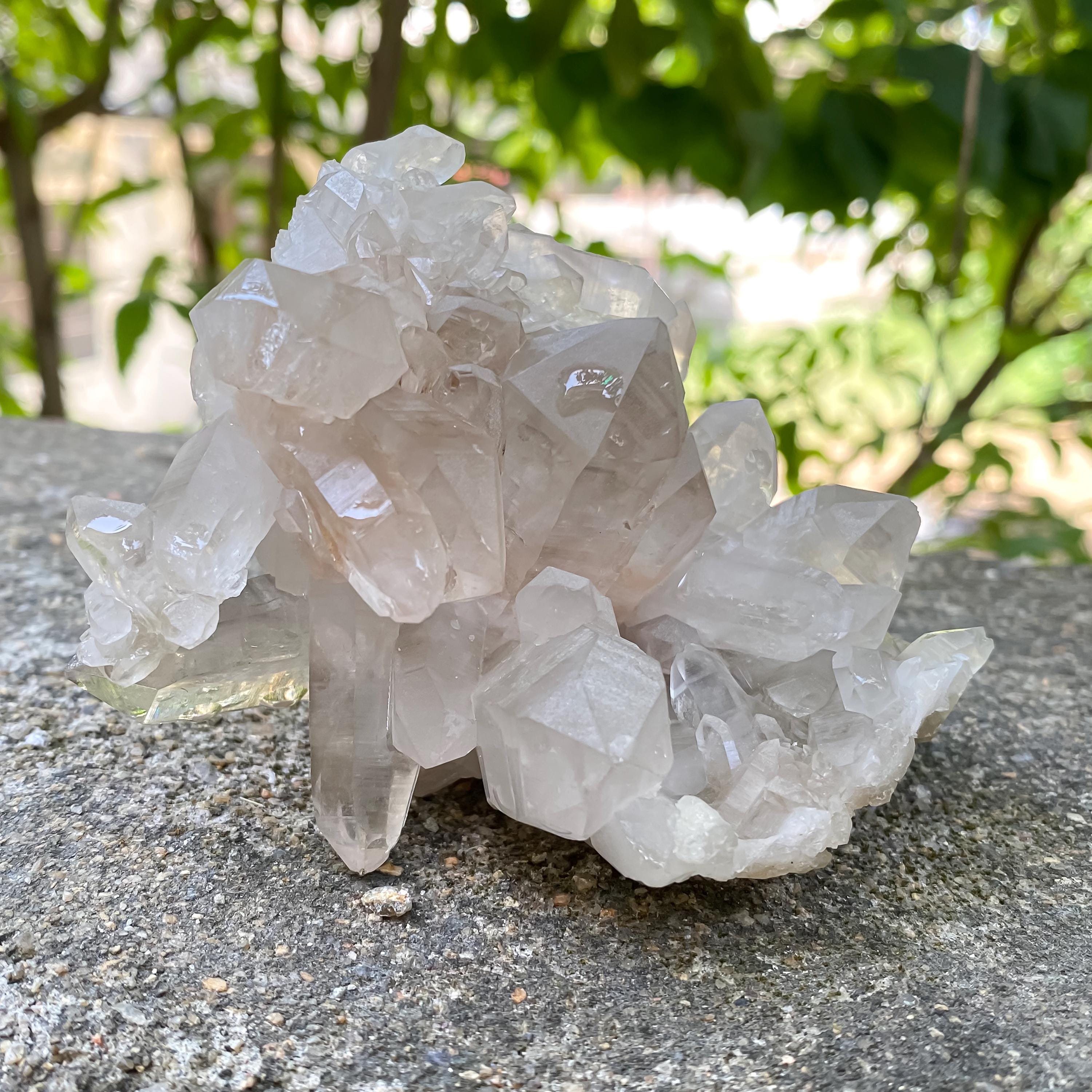 Raw Smoky Quartz Crystal Cluster  Natural Healing Stone, India (340gm)