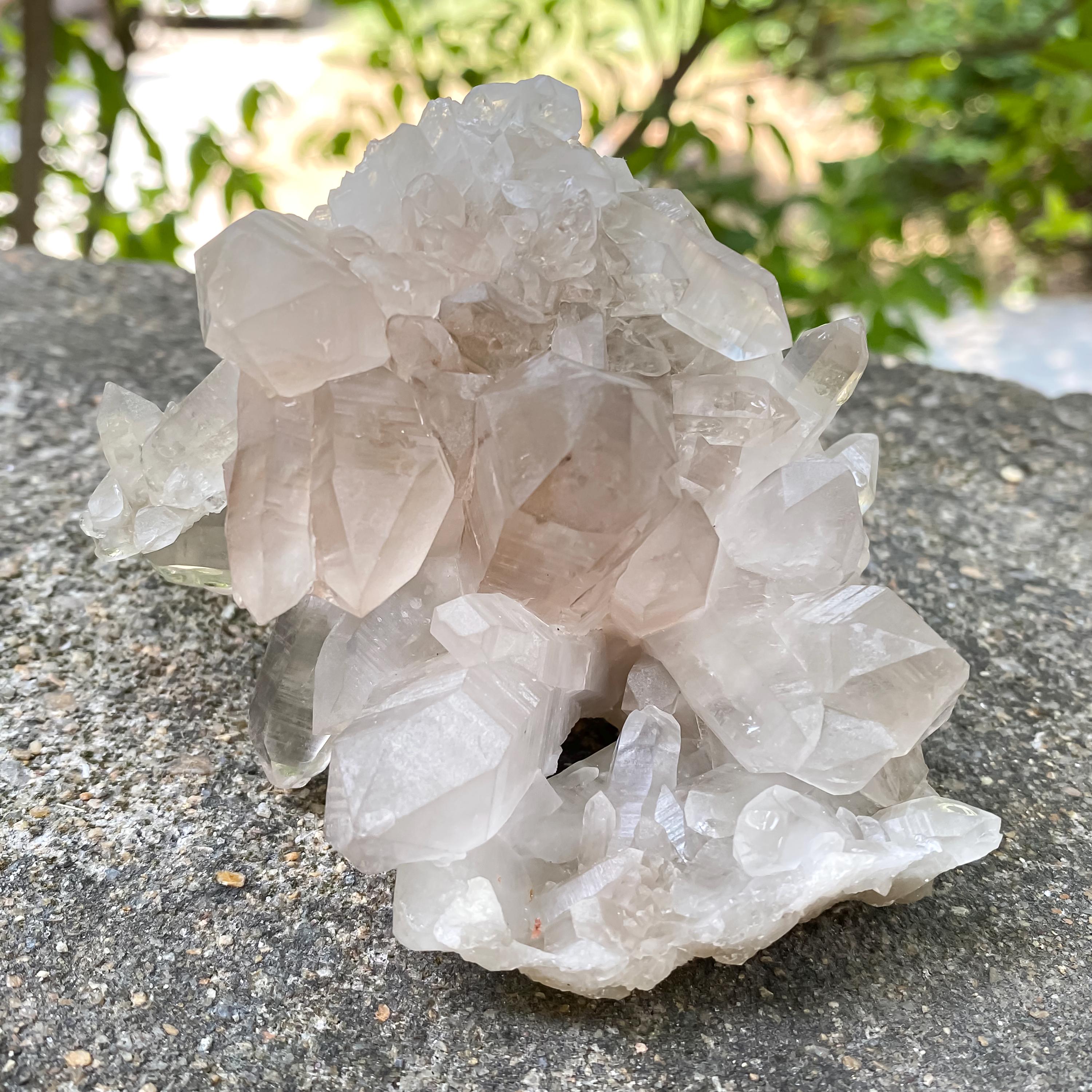 Raw Smoky Quartz Crystal Cluster  Natural Healing Stone, India (340gm)