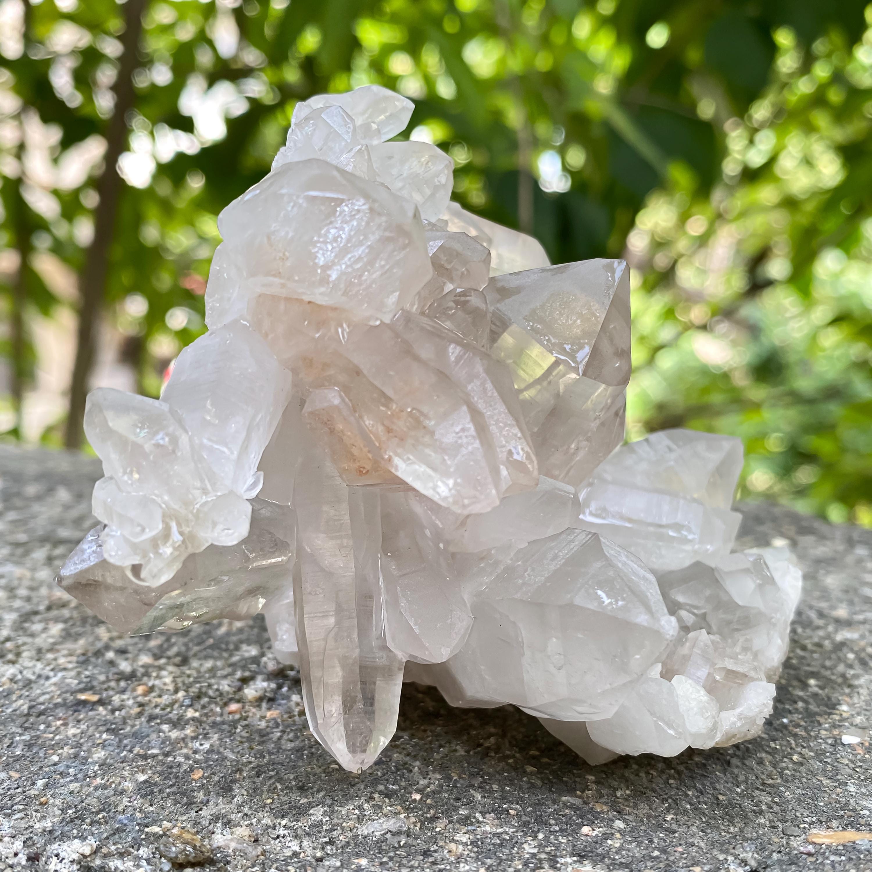 Raw Smoky Quartz Crystal Cluster  Natural Healing Stone, India (340gm)