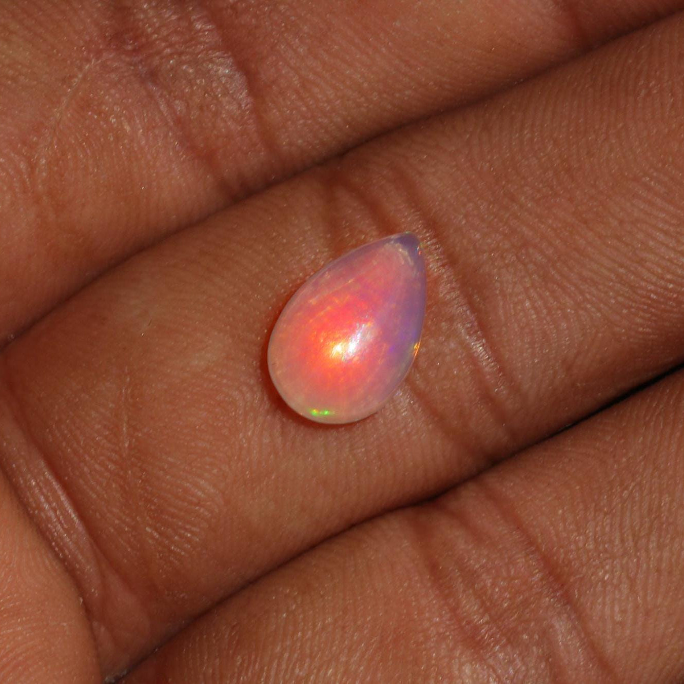 Ethiopian Welo Opal Cabochon: 16x11mm Oval Gemstone, Multi-Fire, 3 Cts