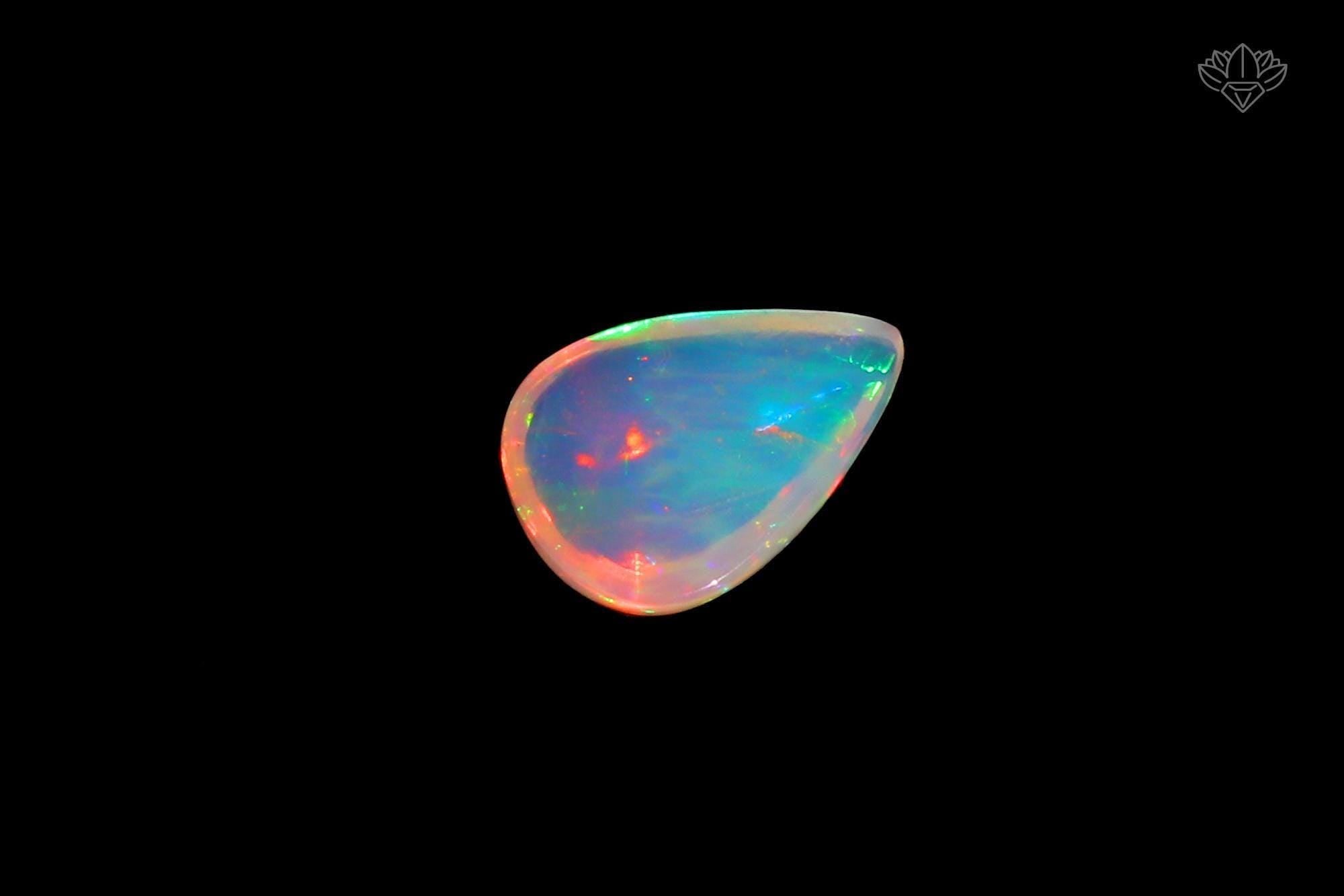Ethiopian Opal Cabochon: Rainbow Flash Gemstone for Jewelry (12X8mm