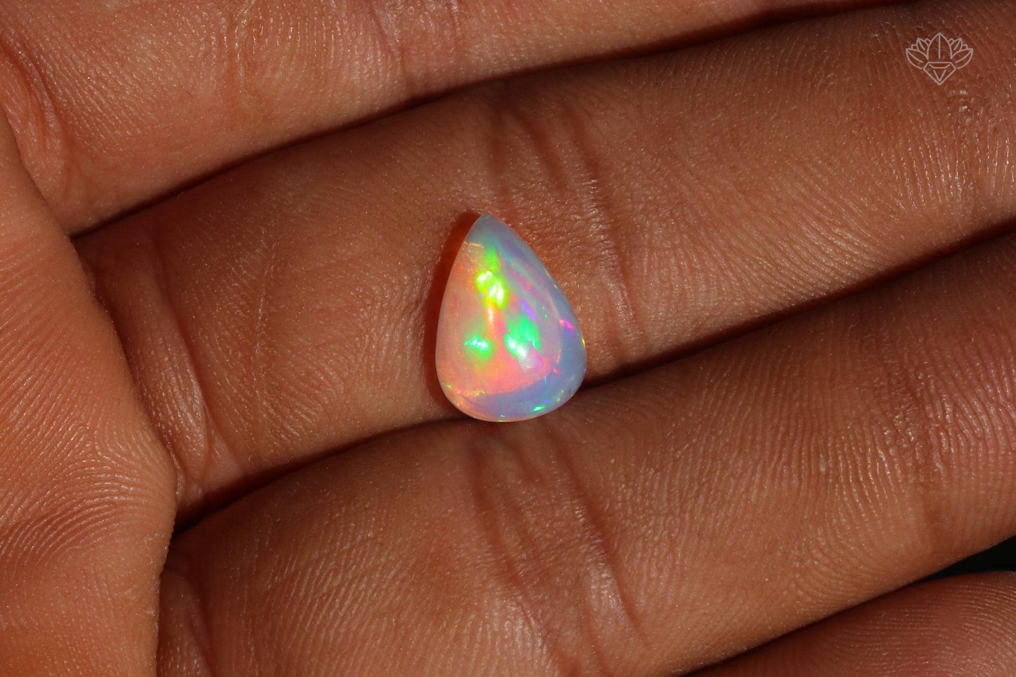 Ethiopian Opal Cabochon: Rainbow Flash Gemstone for Jewelry (12X8mm