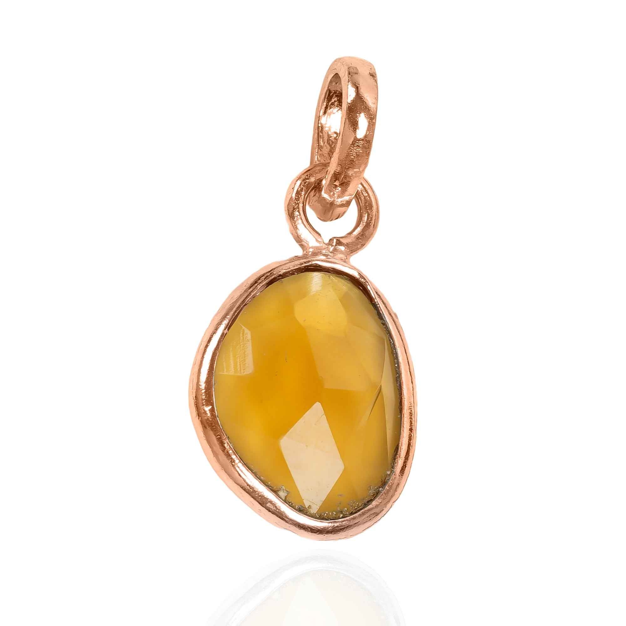 Natural Beer Quartz Rose Cut Large Loose Gemstone Brown Quartz Stone for Jewelry Making and Custom Designs