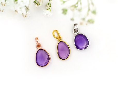 Amethyst Rosecut Ring & Pendant – Healing Elegance in 925 Silver